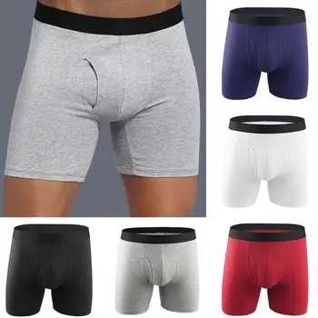 איכות גבוהה בנוח גברים כותנה תחתונים בוקסר גברים לנשימה תחתונים אופנה המטען זכר התחתונים Boxershorts