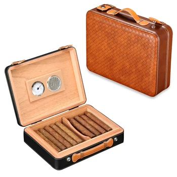 GALINER עור סיגר הטבק תיק נסיעות עץ ארז תיק עישון אביזרים Charuto לחות הסיגרים אדים Puros תיבת
