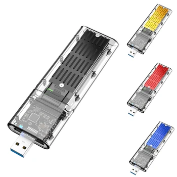 חיצוני M. 2 NGFF SATA SSD המתחם במהירות גבוהה USB3.0 Gen1 5Gb/S שקוף SATA SSD כונן קשיח מקרה עבור PC
