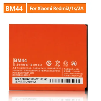 החלפת סוללה עבור Xiaomi MI Redmi 2 2A Redmi 1S BM44 נטענת הסוללה של הטלפון BM40 BM41 2265mAh