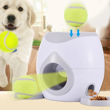 הכלב חיית המחמד טניס פרס מכונת צעצוע מחמד כדור מפעיל צעצוע IQ הדרכה עבור הכלב צעצוע 6cm אלסטי טניס הכדור בפנים או בחוץ