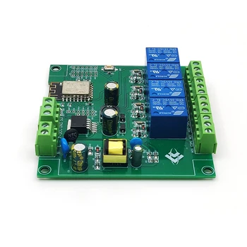 AC/DC ספק כוח ESP8266 אלחוטית WIFI 4 ערוץ ממסר מודול ESP-12ו Wifi פיתוח לוח Arduino